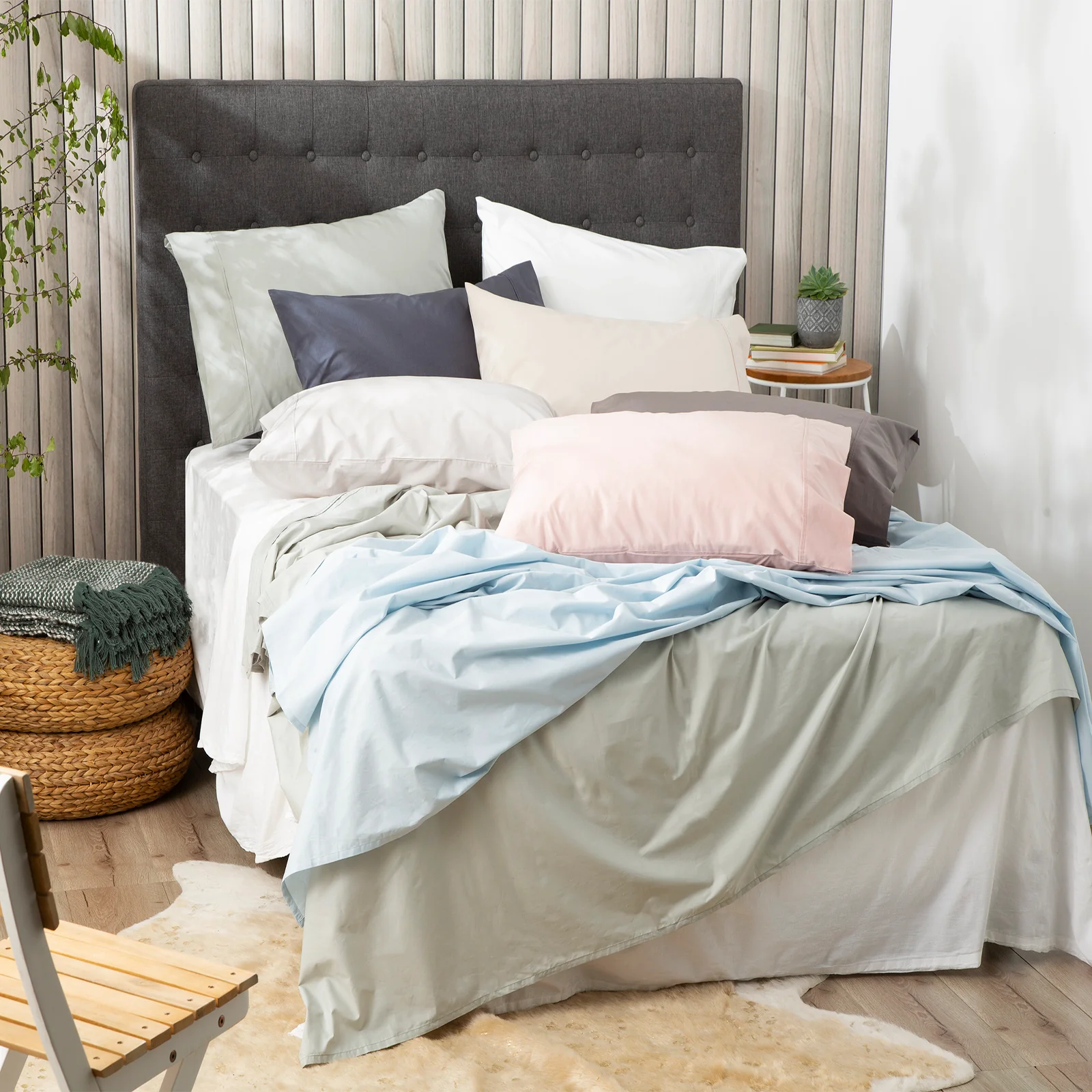 Organic Cotton Sheet sets 300 Thread Count Moonbeam - Image 3